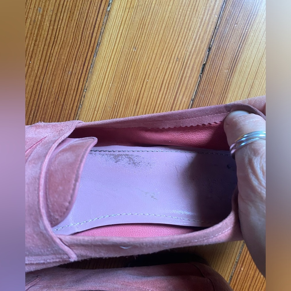 Mansur Gavriel Pink Suede Loafers 38 - Picture 4 of 9